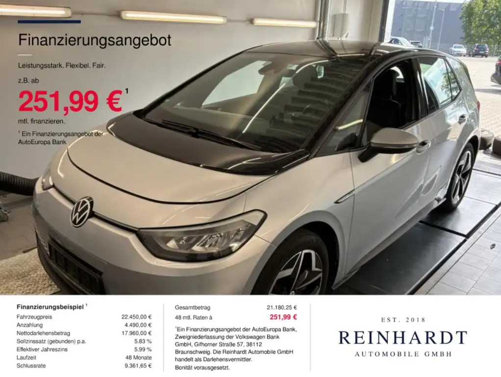 Volkswagen ID.3 PRO PERFORMANCE ACC/KEYLESS/SHZ/DAB+/KAMERA