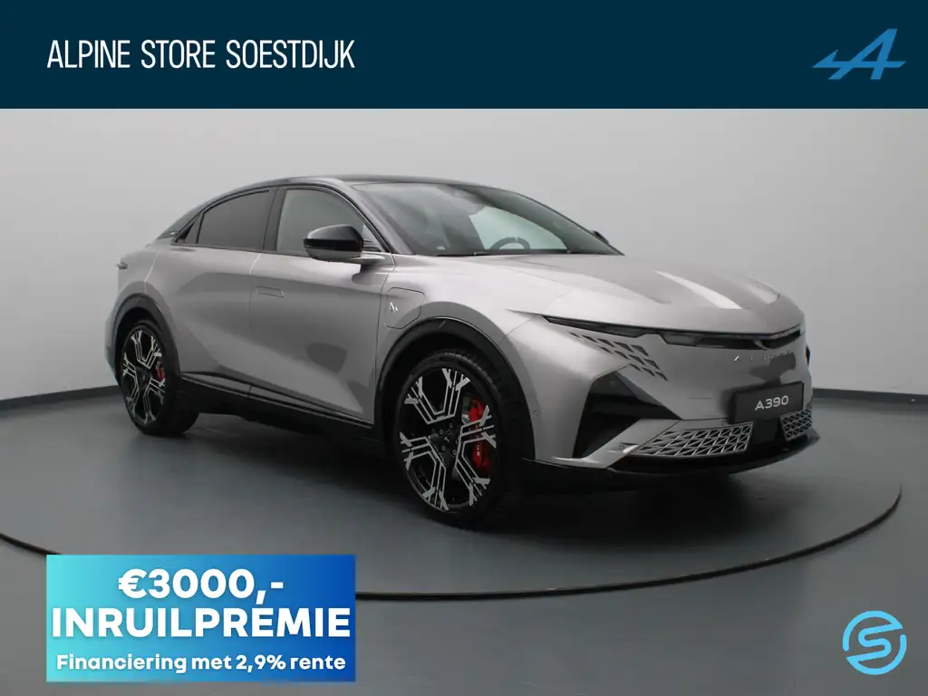 Alpine A390 GT 89kWh | 21" Snowflake | Argent Mercure