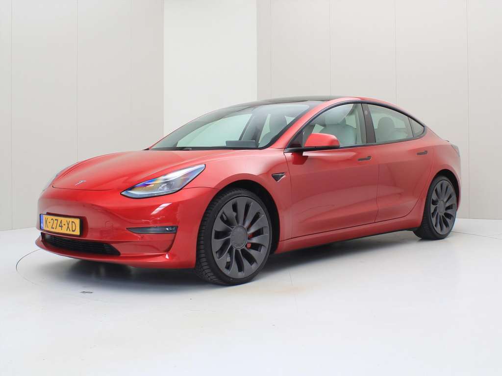 Tesla Model 3 Performance AWD 486pk 75 kWh FACELIFT [ WIT LEDER+