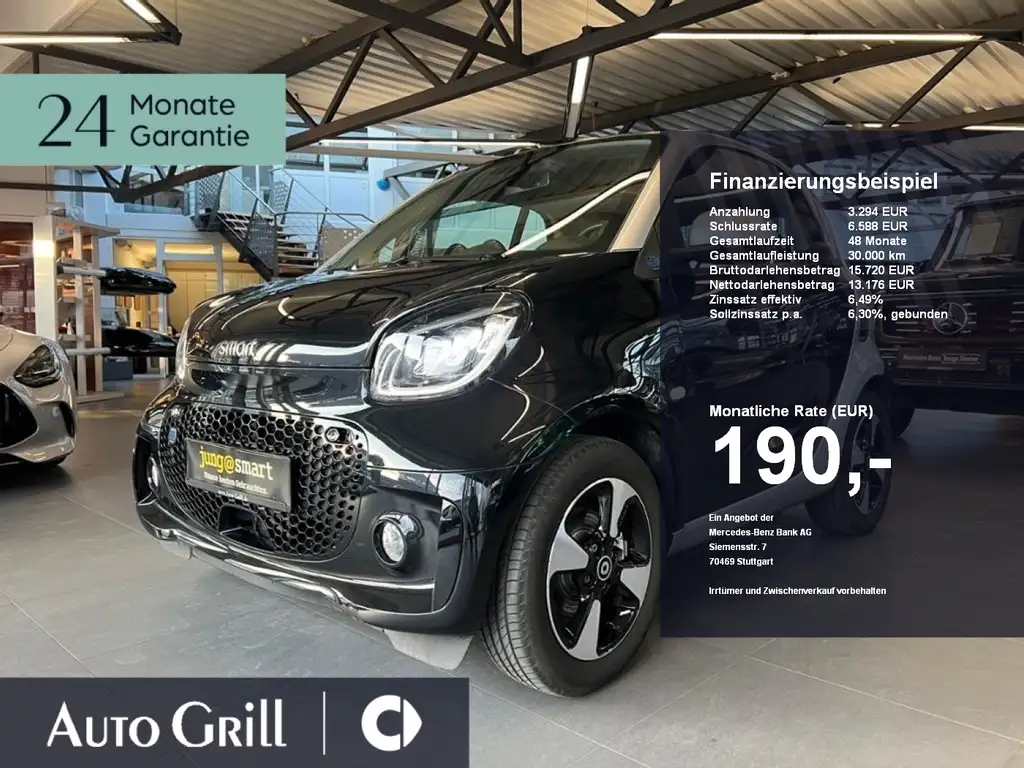 smart forTwo EQ coolsilver Exclusive 22kw Pano