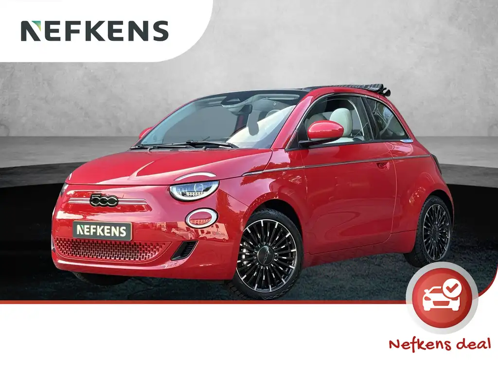 Fiat 500C La Prima 42 kWh Cabrio | ACCU 95% | Navigatie | Le