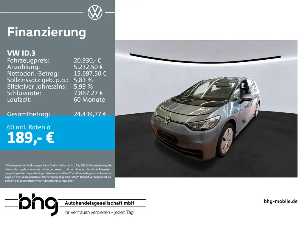 Volkswagen ID.3 Pure Performance 1-G-Autom.
