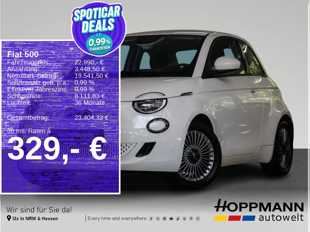 Fiat 500e Neuer 500 Base*Klimaautomatik*PDC*CarPlay*Antroi