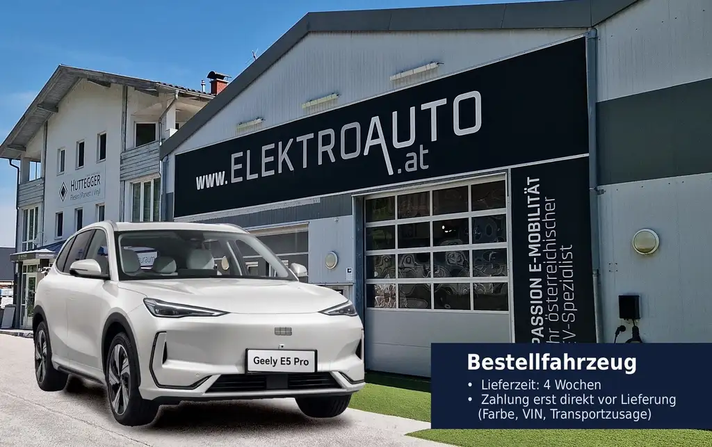 Geely E5 Pro 60kWh Bestellungskauf 6000 Rabatt OHNE Konditionen (Eintausch, Leasing) Listenpreis 38.830, kurze Lieferzeit 4 Wochen
