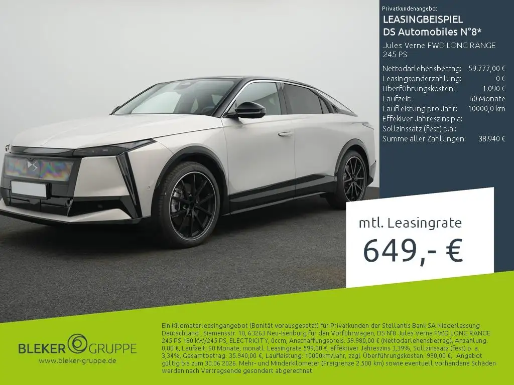 DS Automobiles N°8 Jules Verne FWD LONG RANGE 245 PS
