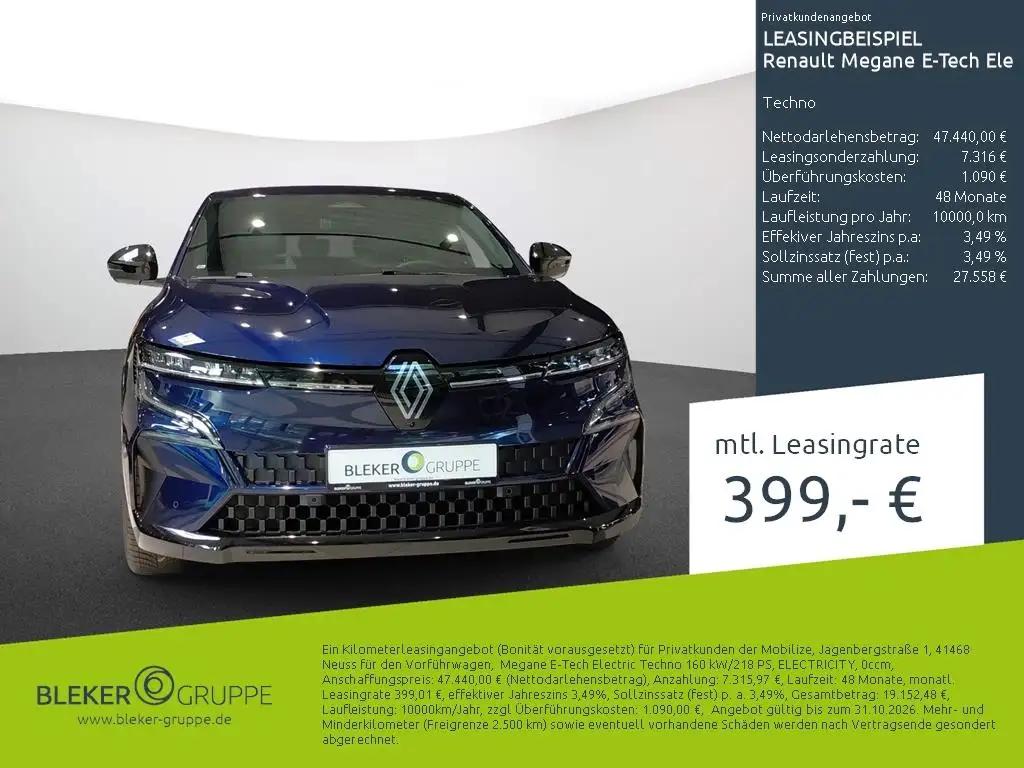 Renault Megane E-Tech Electric Techno