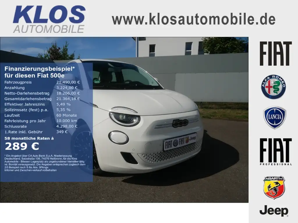 Fiat 500e BY BOCELLI AT 42 Kwh 118PS LED NAVI WINTER
