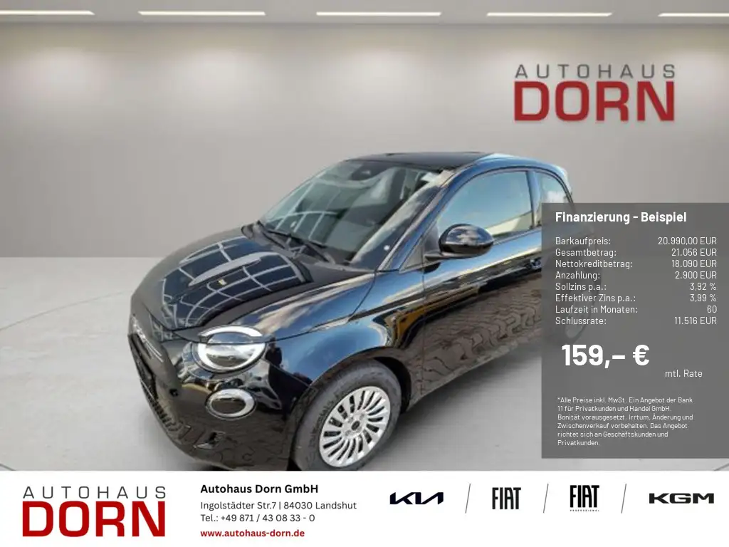 Fiat 500e Action 23,8 kWh Klima, AppleCarPlay