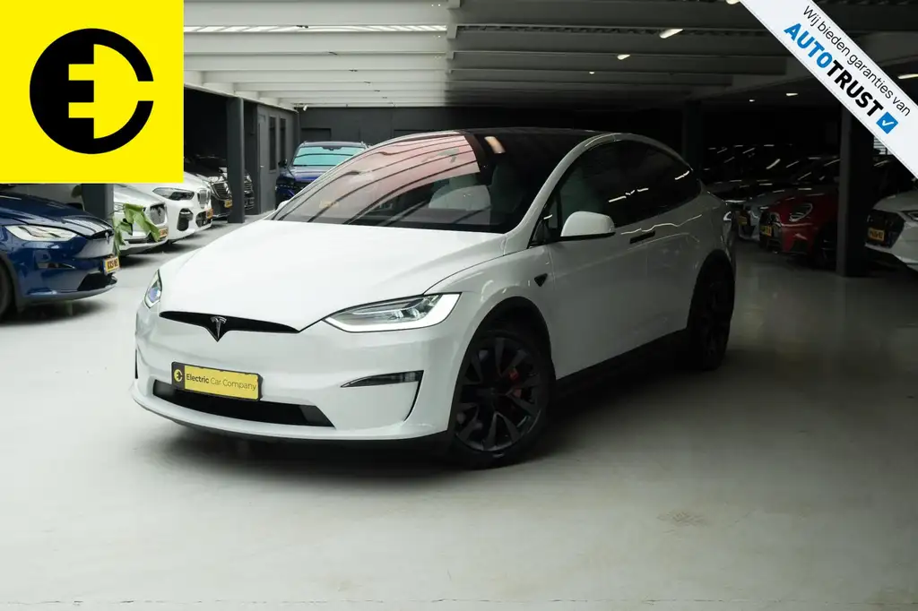 Tesla Model X Plaid AWD 6p. 100kWh | SOH 89.9% | Wit leder | 102