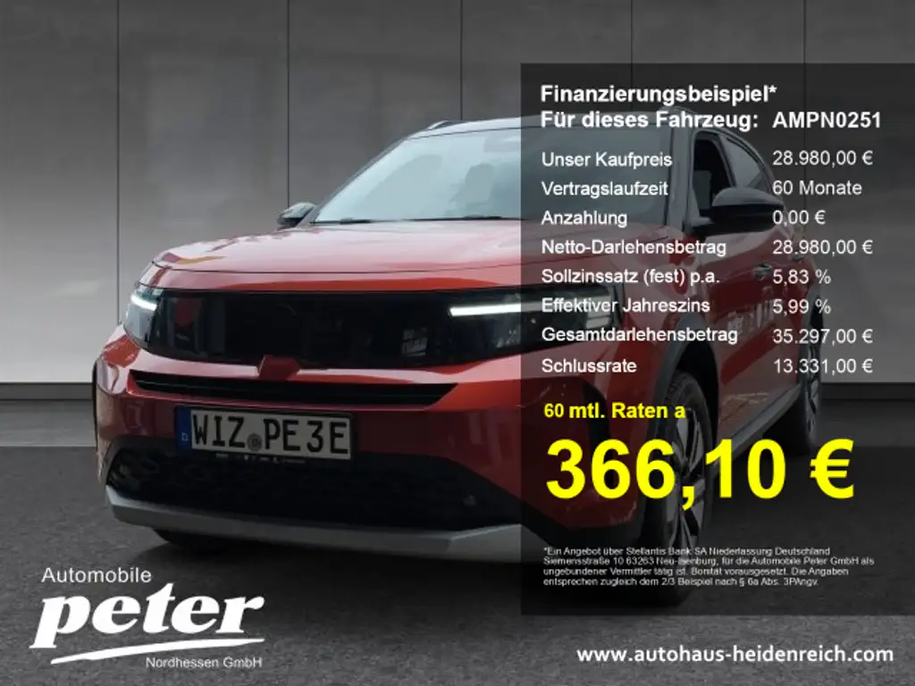 Opel Frontera Frontera-e GS +Rückfahrkamera+LHZ+SHZ+LED+