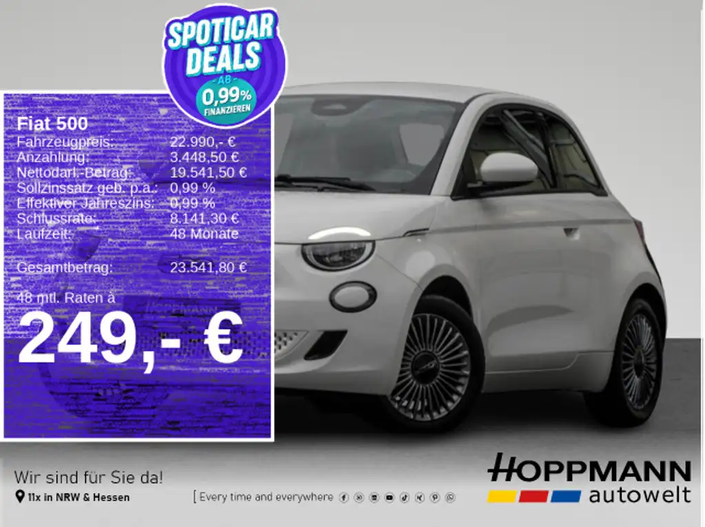 Fiat 500e *PDC*Tempomat*CarPlay*LED