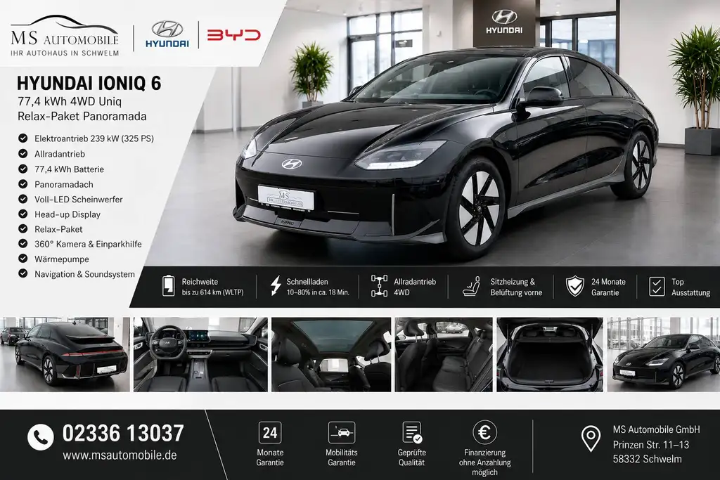 Hyundai IONIQ 6 77,4 kWh 4WD Uniq Relax °800-Volt-Technologie-Matrix°