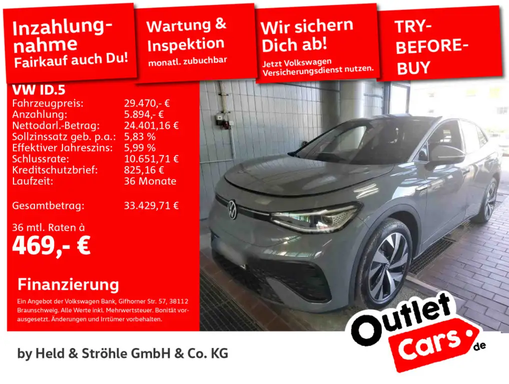 Volkswagen ID.5 Pro Perf. AHK 20” IQ.LED 360°K NAV ACC WÄPU