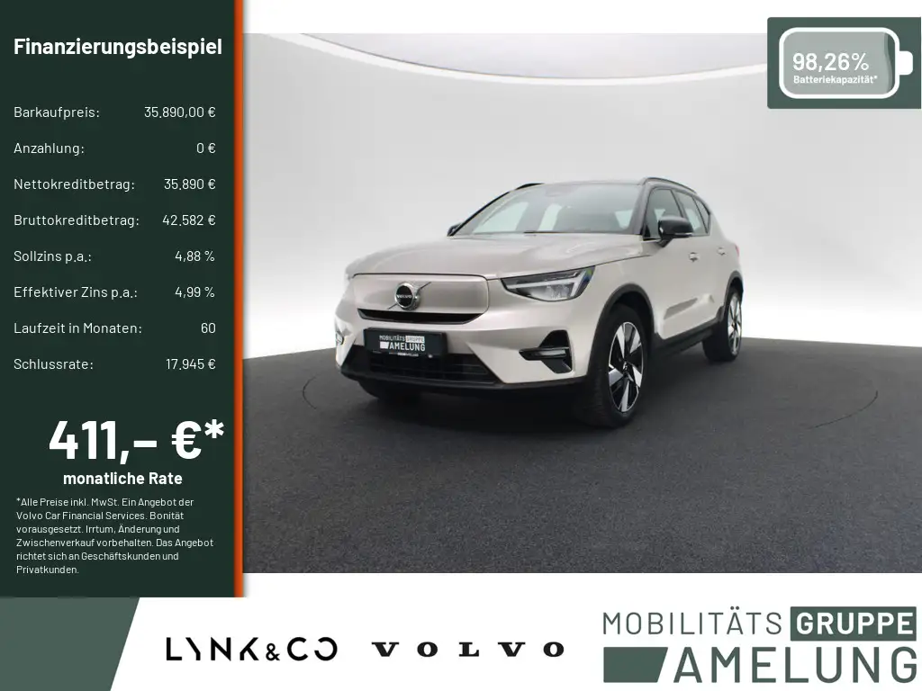 Volvo XC40 Plus Recharge Pure Electric AWD NAVI ACC