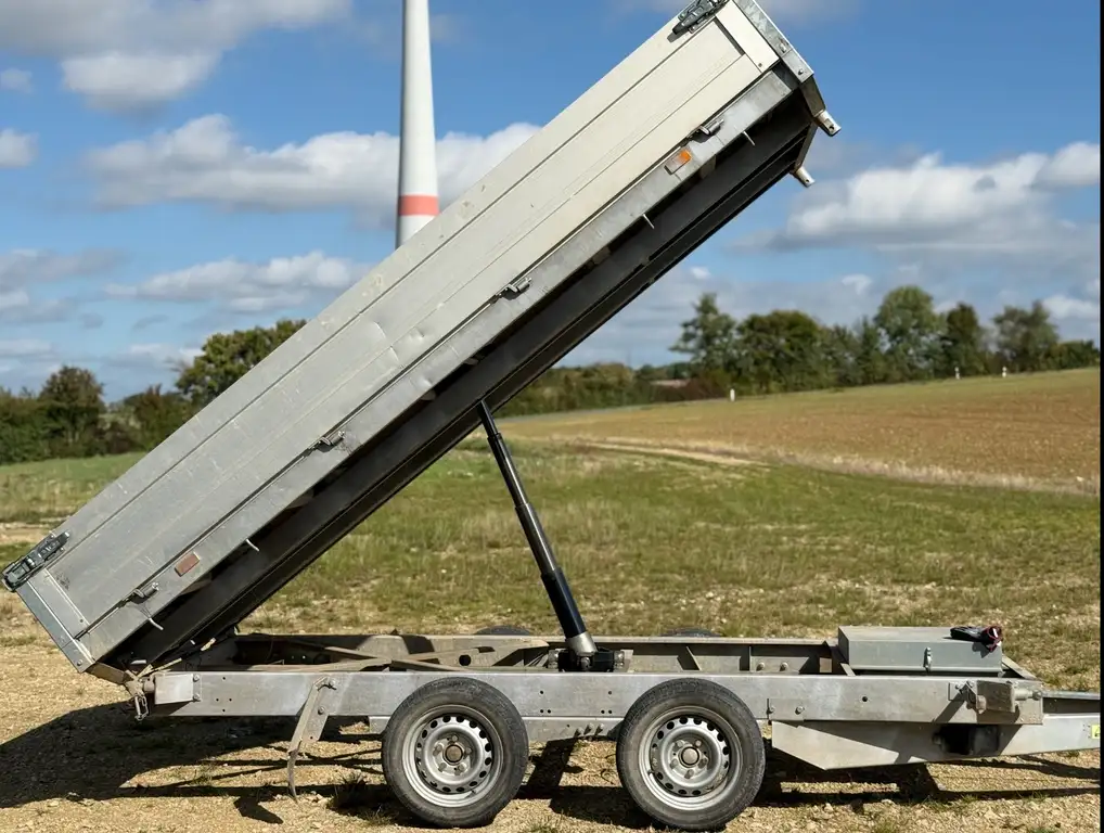 Trailer-Anhänger Sonstige Saris 3t Dreiseitenkipper PKL Royal Giant 300 elektrisch + Rampen